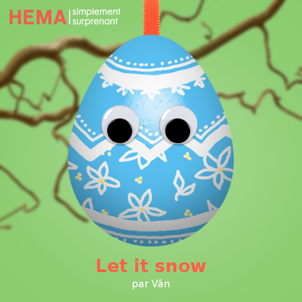 Gagnante du concours d'œufs de Pâques décorés des magasins HEMA, 7 gagnants parmi 1000 participations