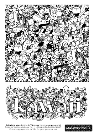 Asiancloud à vos côtés lors du confinement avec des coloriages kawaii façon doodle, thème Pâques