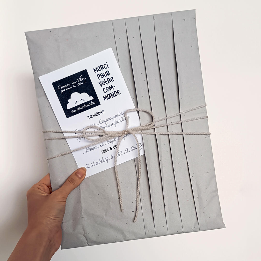 Exemple d'emballage soigné pour un portrait manga