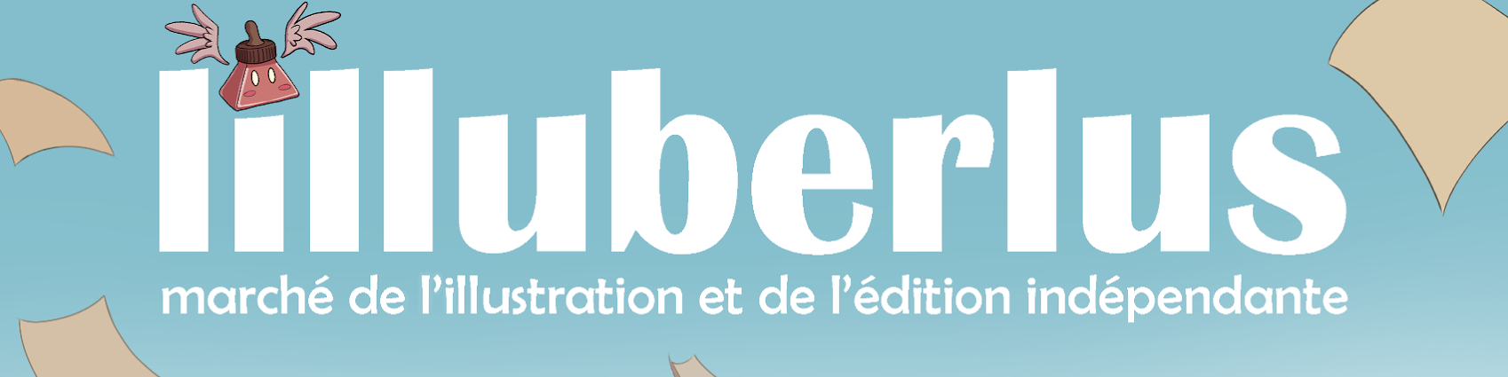 Bannière bleu ciel avec typographie blanche ronde et mignonne