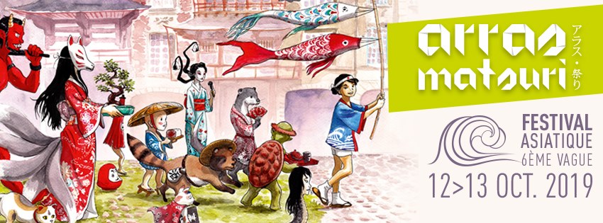 Festival japonais d'Arras les 12 et 13 octobre 2019 dans le quartier piéton, illustration de Vanyda BD